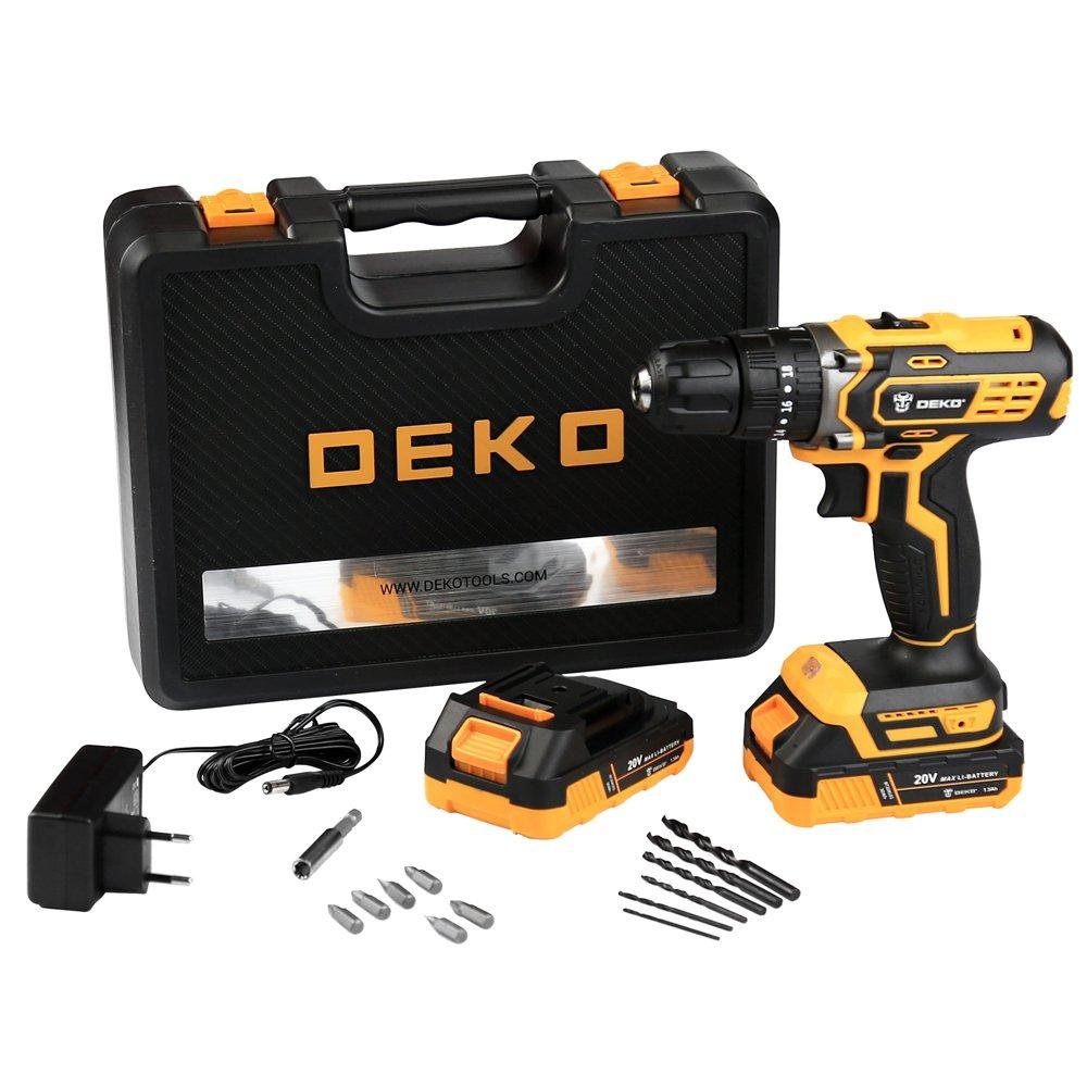 Kit Furadeira de Impacto DEKO 20V completo